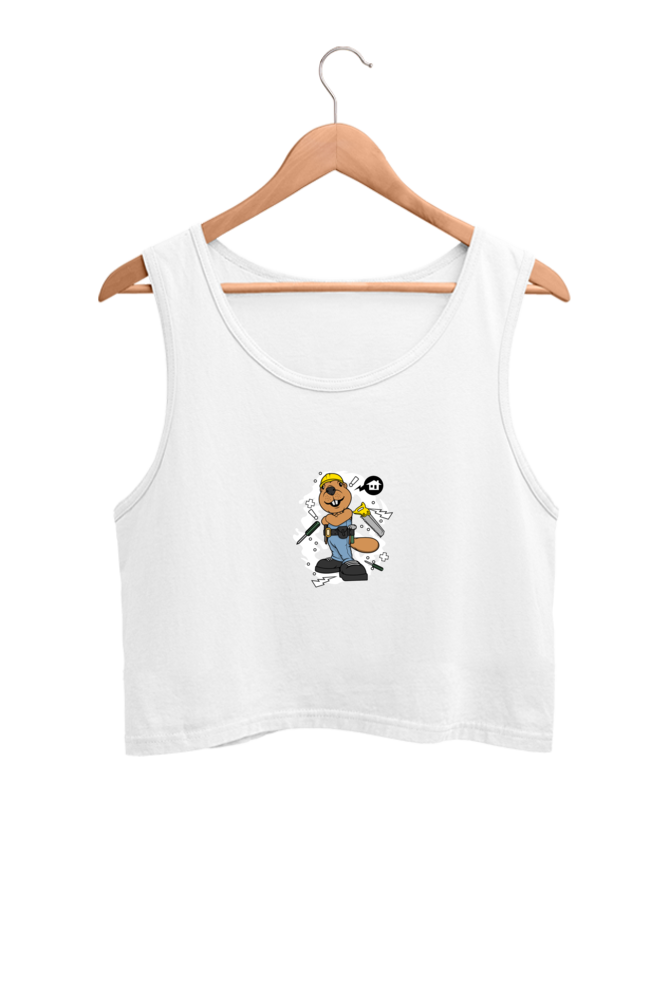 Fancy Plumber : 100% Cotton Crop Tank