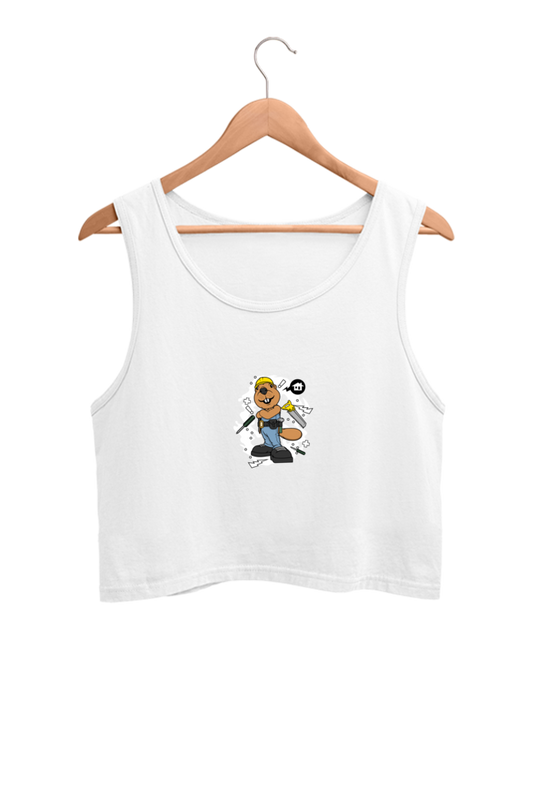 Fancy Plumber : 100% Cotton Crop Tank