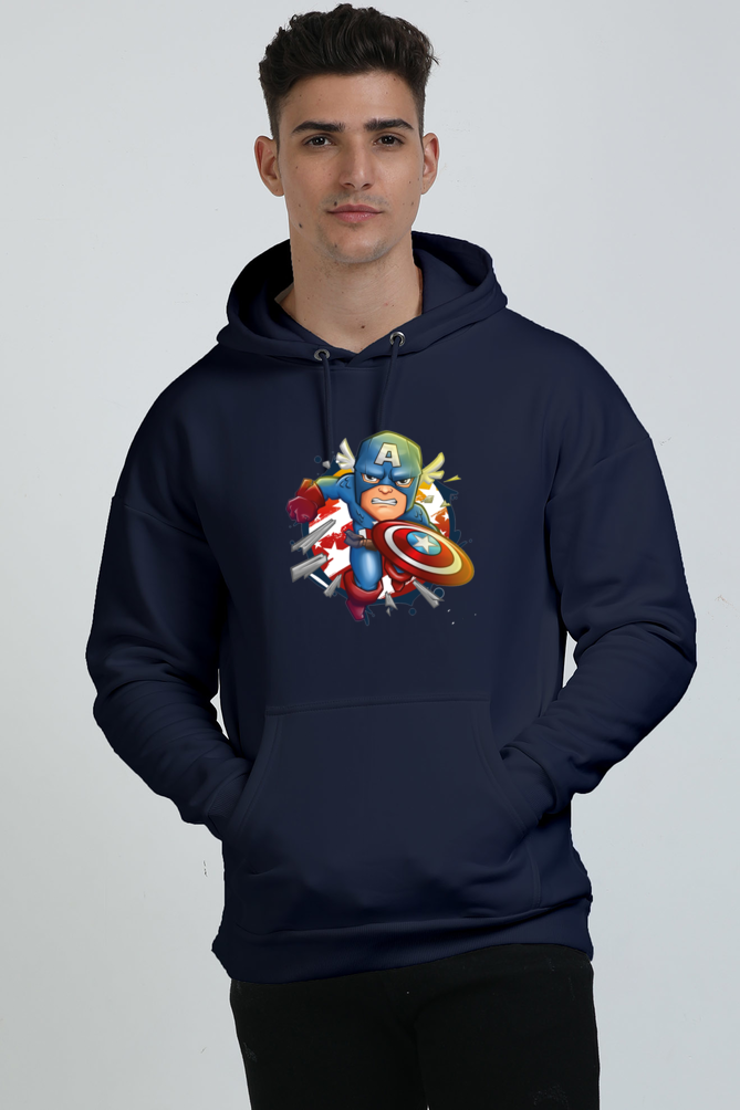 Captain America : Oversized Premium Hooded Sweatshirt