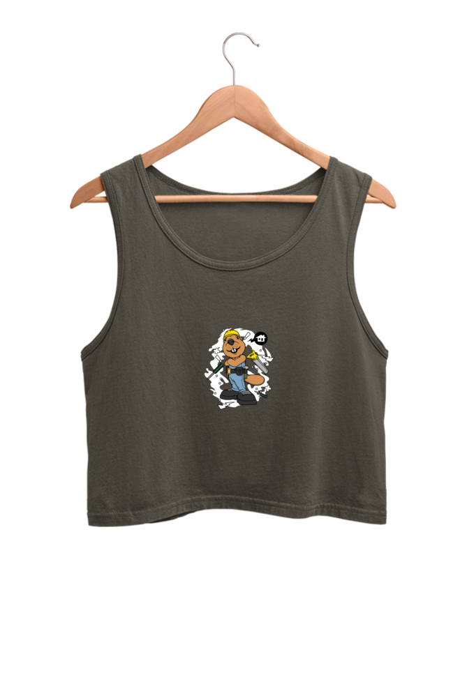 Fancy Plumber : 100% Cotton Crop Tank