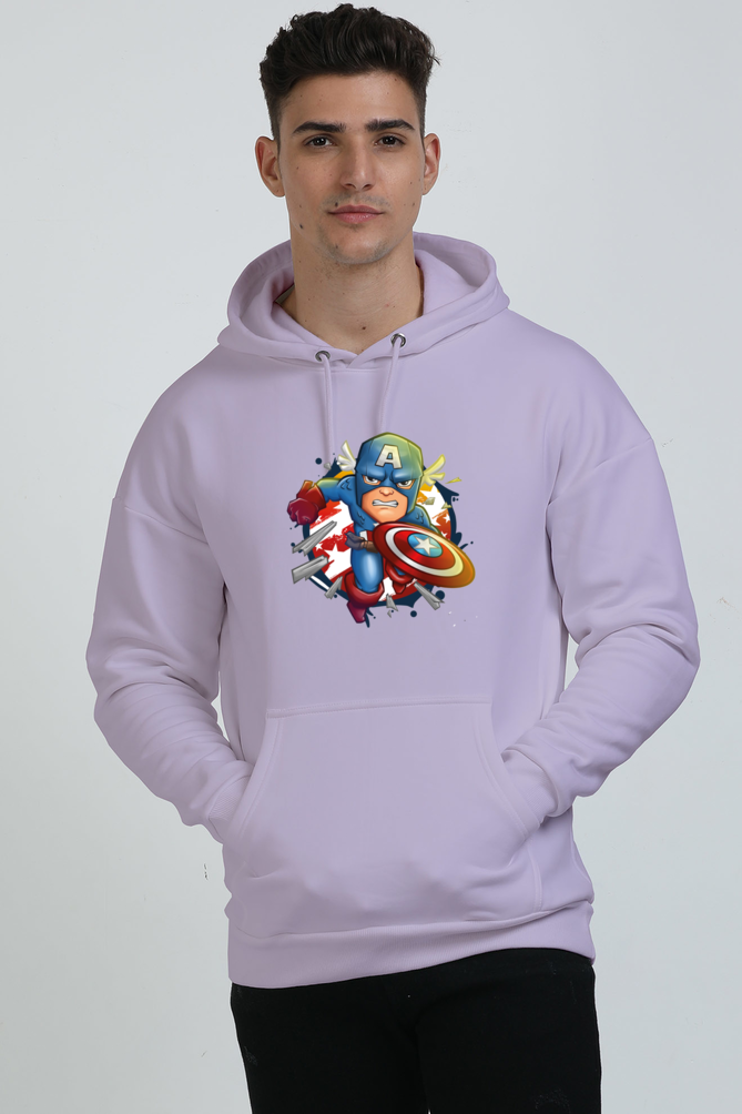 Captain America : Oversized Premium Hooded Sweatshirt