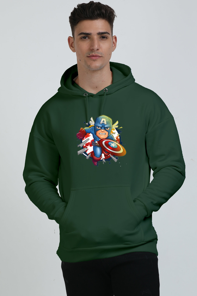 Captain America : Oversized Premium Hooded Sweatshirt