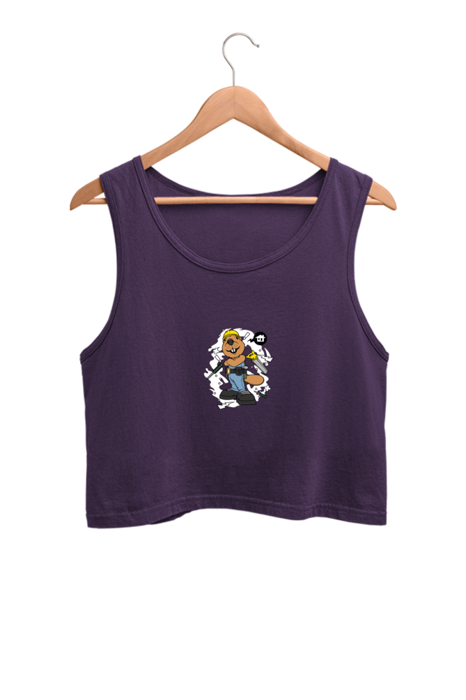 Fancy Plumber : 100% Cotton Crop Tank