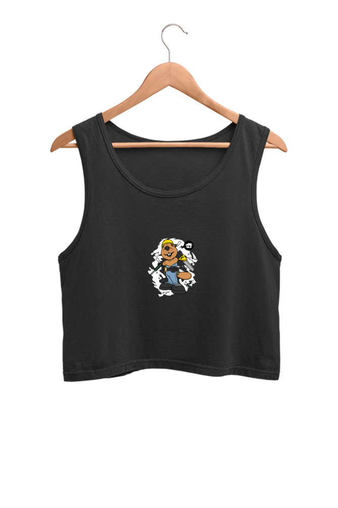 Fancy Plumber : 100% Cotton Crop Tank