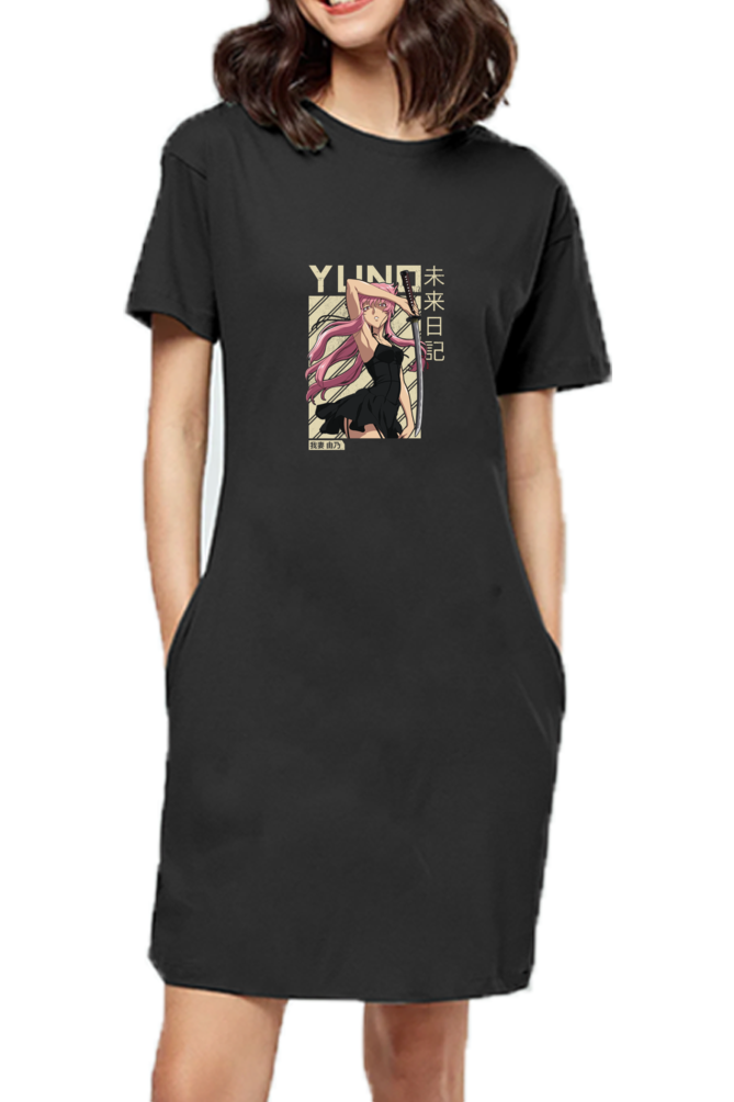 Anime : Yuno : 100% Cotton T-Shirt Dress