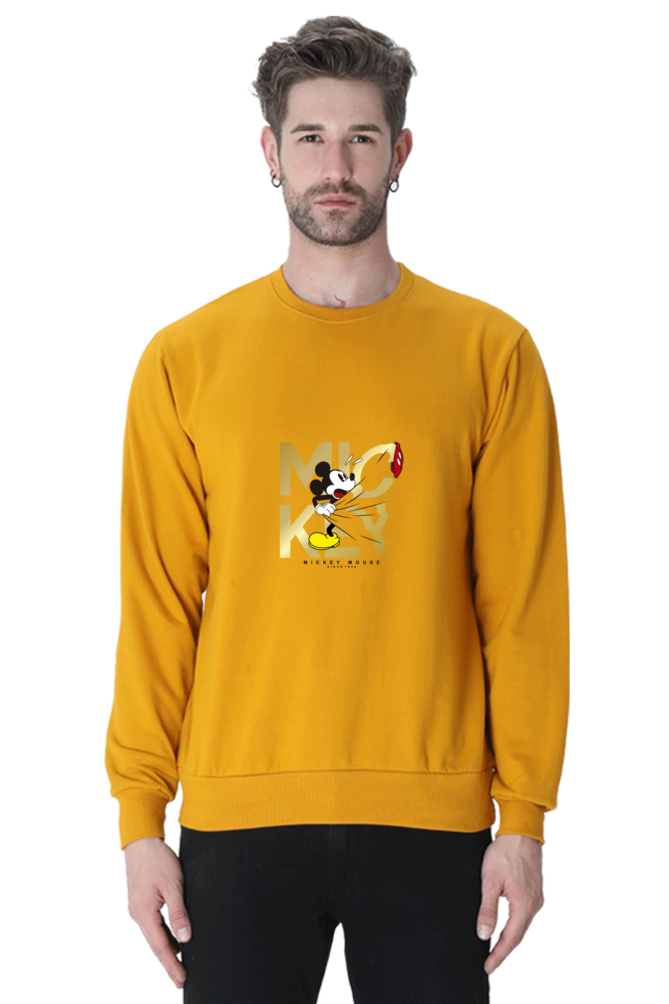 Mickey Gold : 100% Cotton Premium Sweatshirt