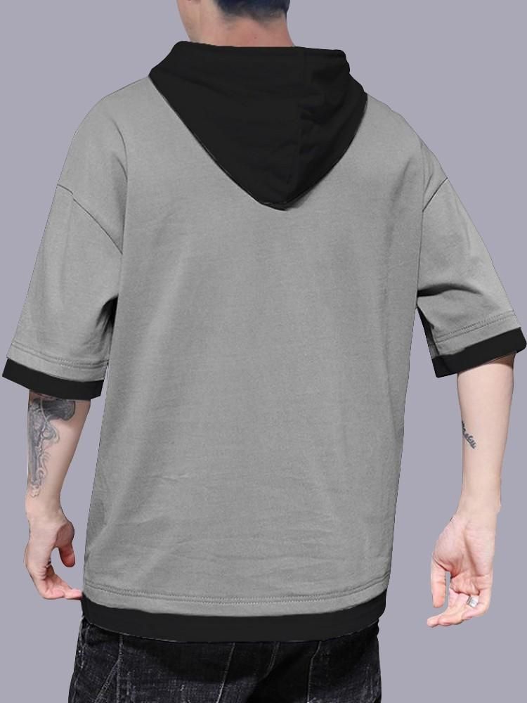 Men's Casual Hooded T-shirt