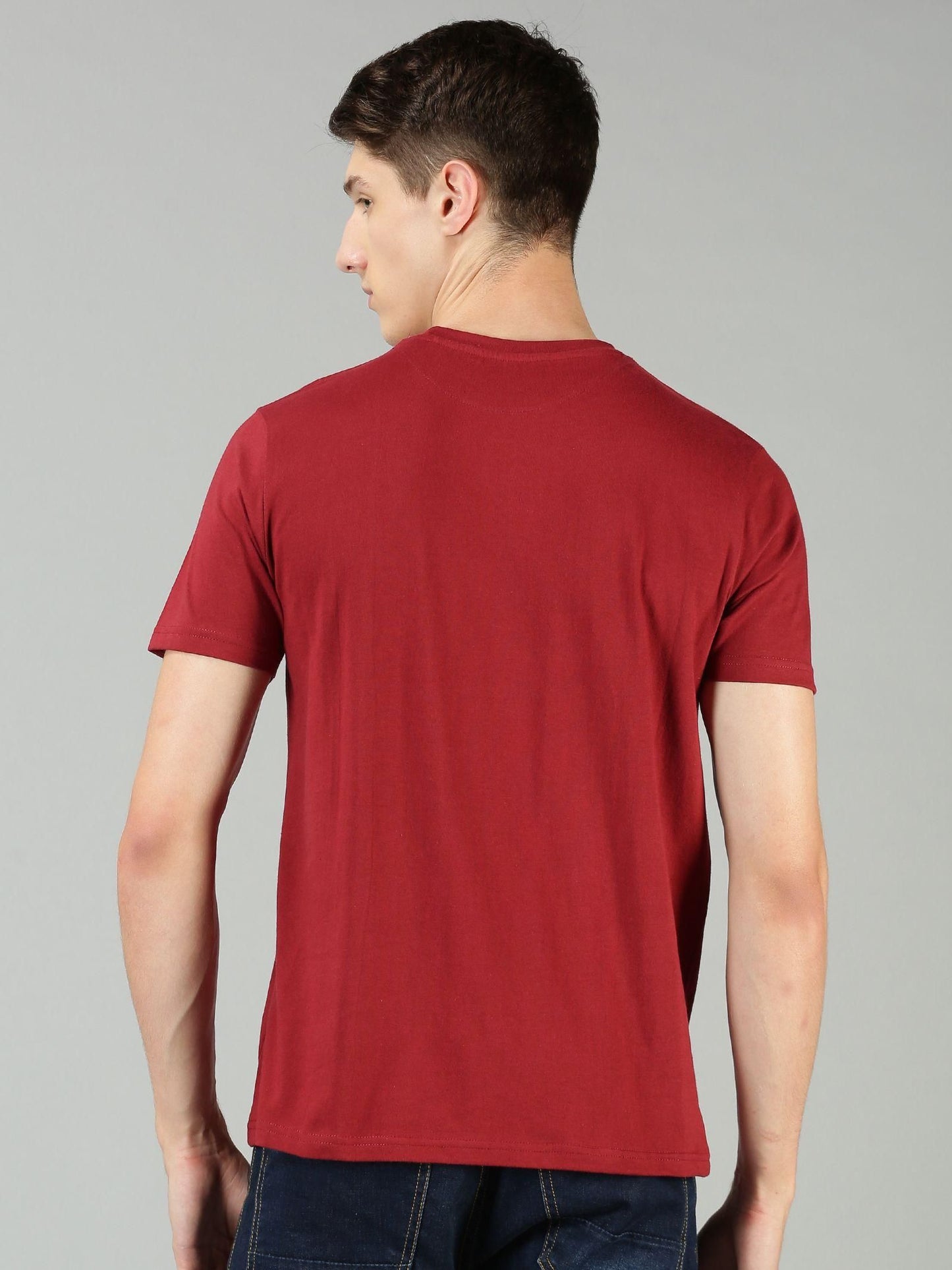 THE HOLLANDER Cotton Half Sleeevs Printed Mens Round Neck T-Shirt