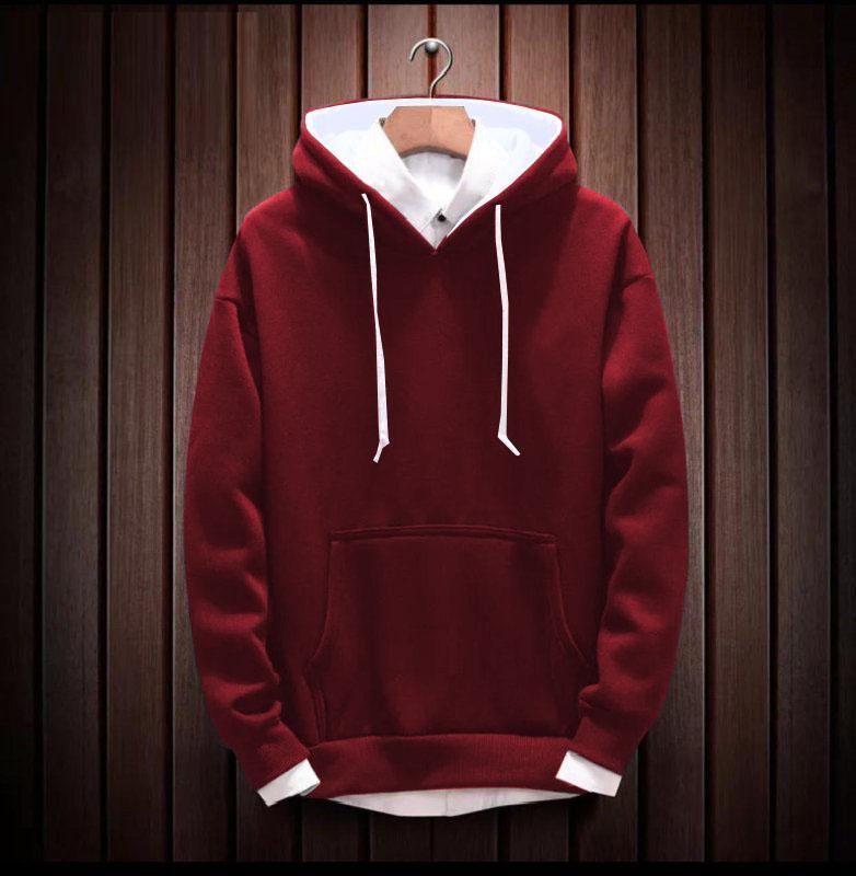 Tom Scott Cotton Fleece Solid Full Sleeves Hoodies