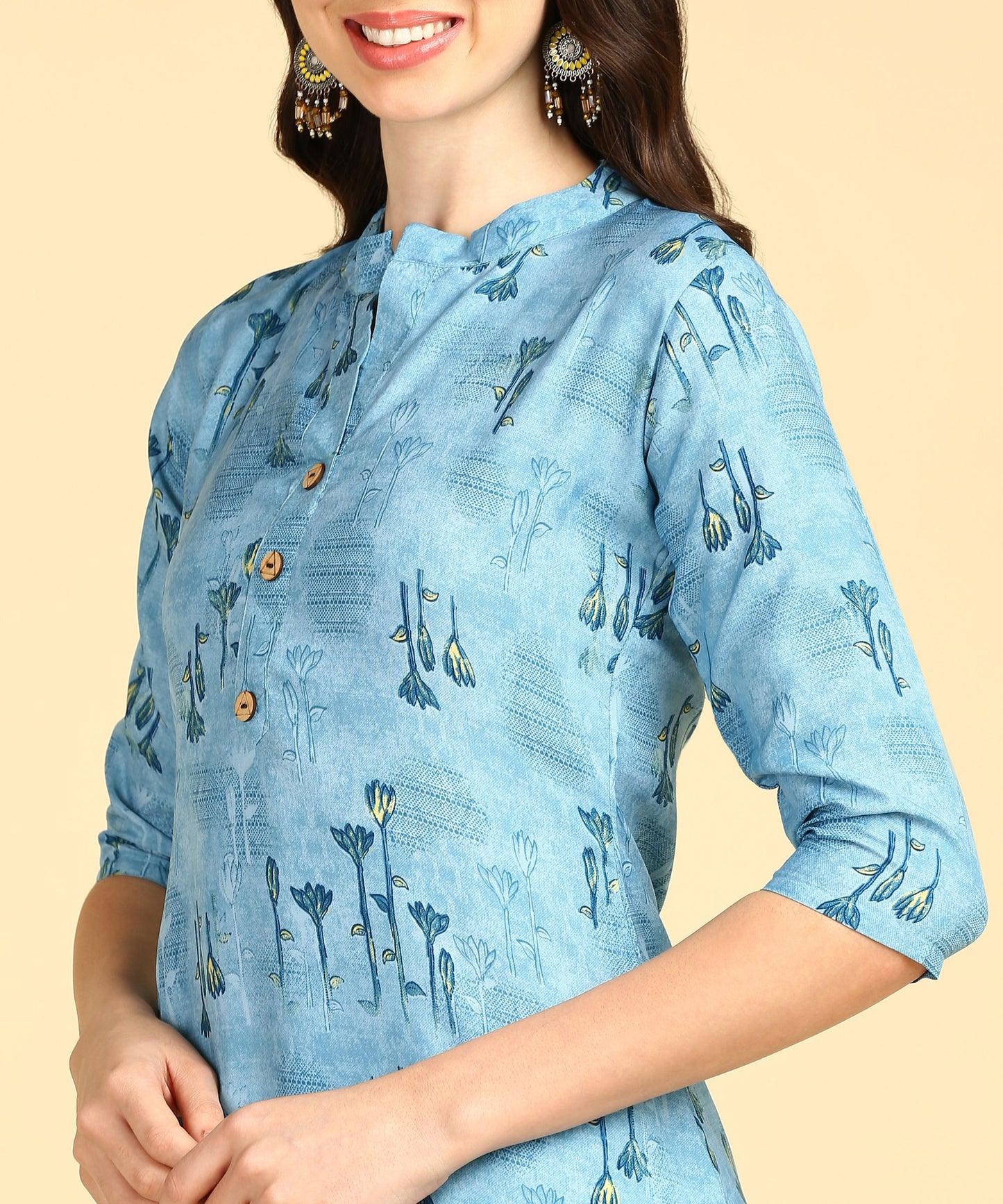 Beautiful Printed Casual Creap Kurtis