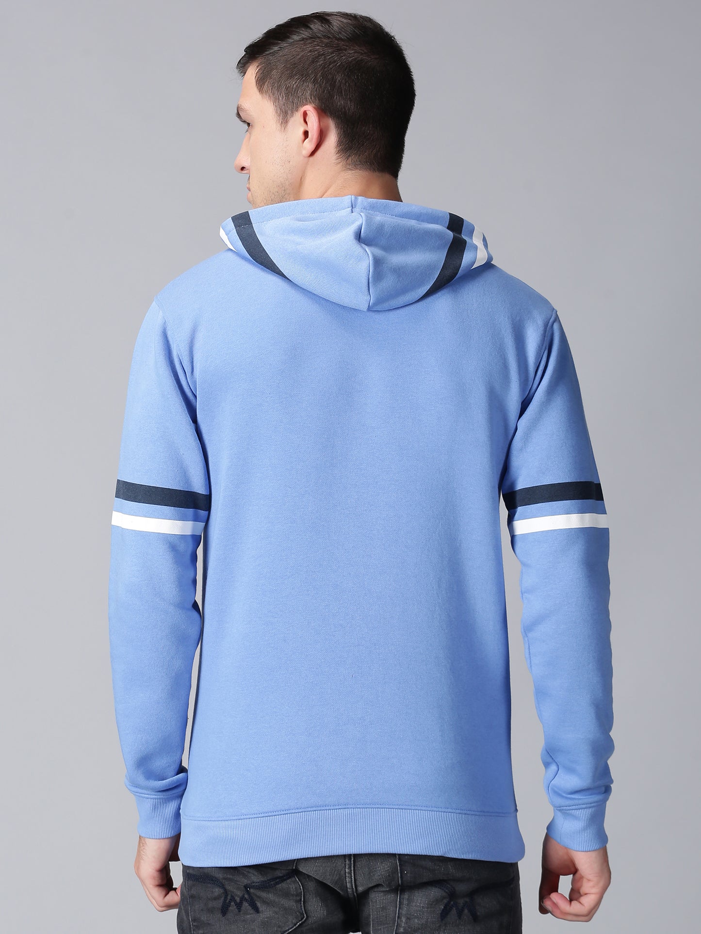 Fleece Color Block Full Sleeves Men's Hoodie