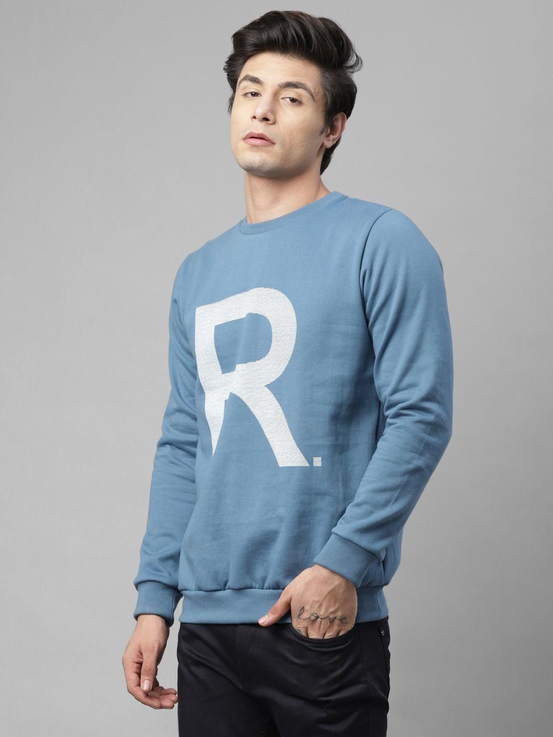 R : Rigo Fleece Printed Full Sleeves Regular Fit Mens Sweatshirt