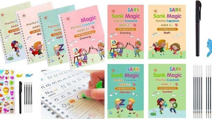 Sank Magic Practice Copybook (4 BOOKS,1 PEN,1 GRIP,10 REFILL)