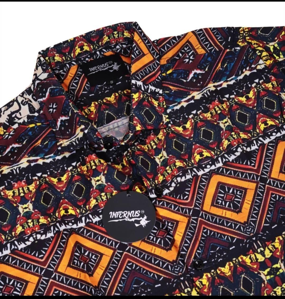 Poly Cotton Printed Half Sleeeves Regular Fit Mens Casual Shirt