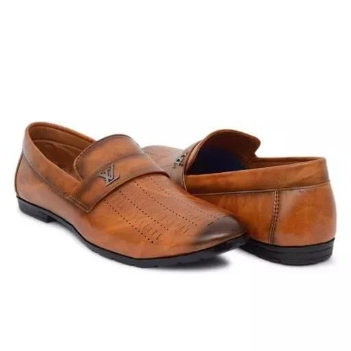 Men's Tan Synthetic Loafer for Men's