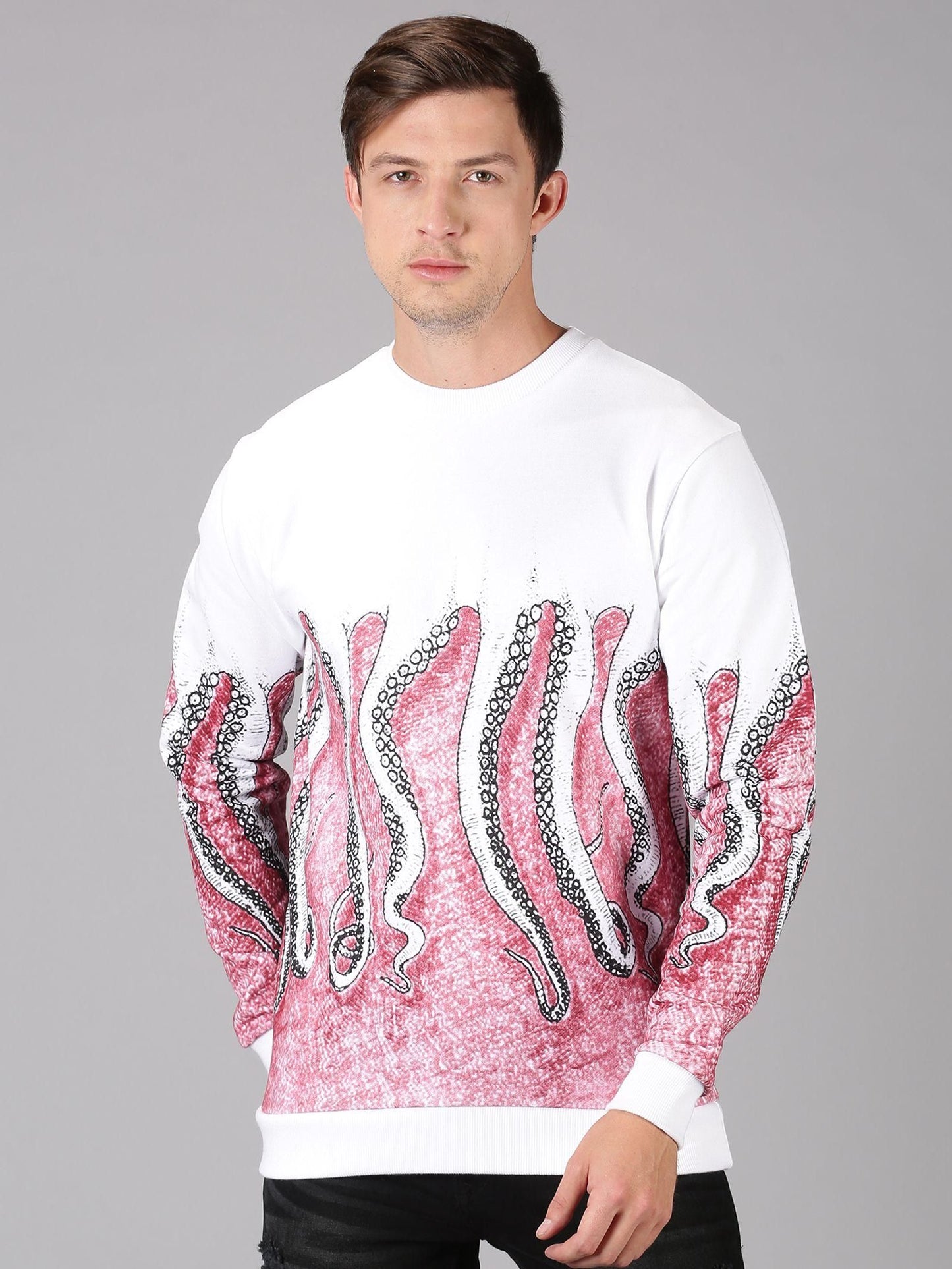 OCTOPUS : Urgear Fleece Printed Full Sleeves Regular Fit Mens Sweatshirt